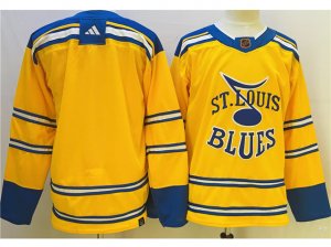 St. Louis Blues Blank Yellow 2022/23 Reverse Retro Jersey