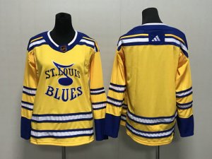 Womens St. Louis Blues Blank Yellow 2022/23 Reverse Retro Jersey