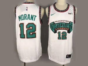 Memphis Grizzlies #12 Ja Morant White Classic Swingman Jersey