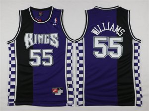 Sacramento Kings #55 Jason Williams Throwback Black/Purple Jersey