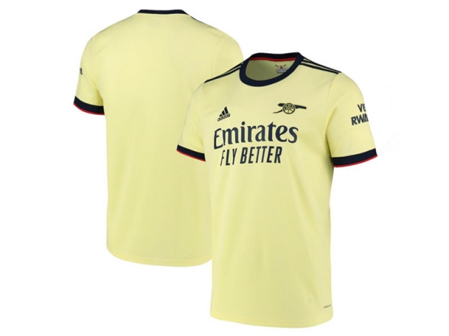 Club Arsenal Blank Away 2021/22 Soccer Jersey - Click Image to Close