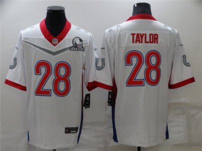 Indianapolis Colts #28 Jonathan Taylor White 2022 AFC Pro Bowl Jersey