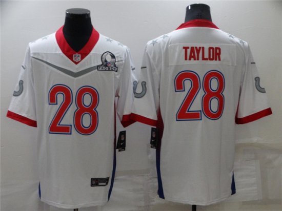 Indianapolis Colts #28 Jonathan Taylor White 2022 AFC Pro Bowl Jersey