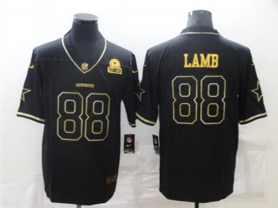 Dallas Cowboys #88 CeeDee Lamb Black Gold Est 1960 Patch Vapor Limited Jersey
