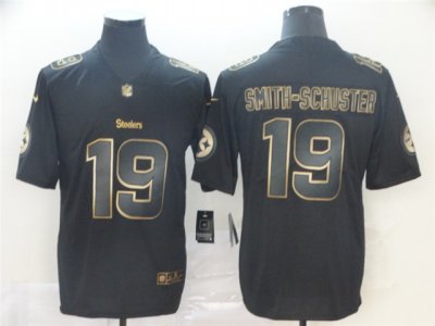 Pittsburgh Steelers #19 JuJu Smith-Schuster Black Gold Vapor Limited Jersey