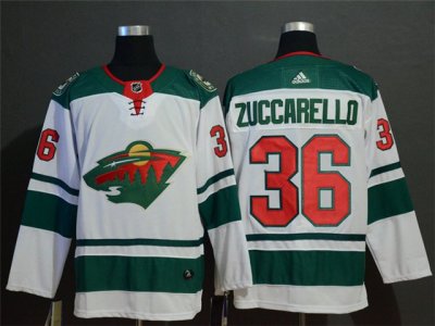 Minnesota Wild #36 Mats Zuccarello White Jersey