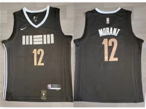 Memphis Grizzlies #12 Ja Morant 2023-24 Black City Edition Swingman Jersey