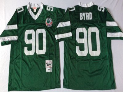 New York Jets #90 Dennis Byrd 1989 Throwback Green Jersey