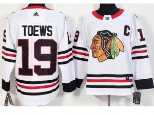 Chicago Blackhawks #19 Jonathan Toews White Jersey