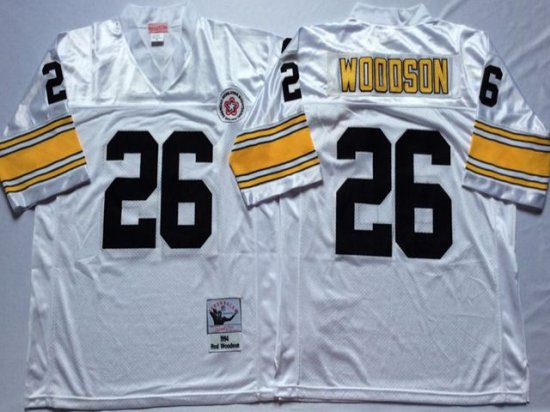 Pittsburgh Steelers #26 Rod Woodson 1994 Throwback White Jersey