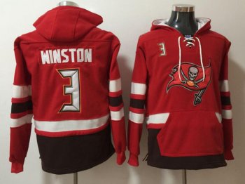 Tampa Bay Buccaneers #3 Jameis Winston Red Pocket Pullover Hoodie