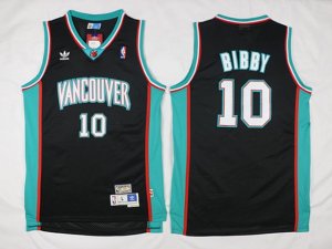 Vancouver Grizzlies #10 Mike Bibby Black Hardwood Classic Jersey