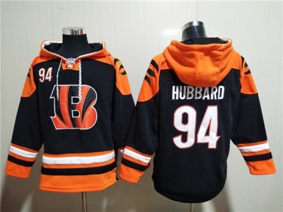 Cincinnati Bengals #94 Sam Hubbard Black Pocket Pullover Hoodie Jersey