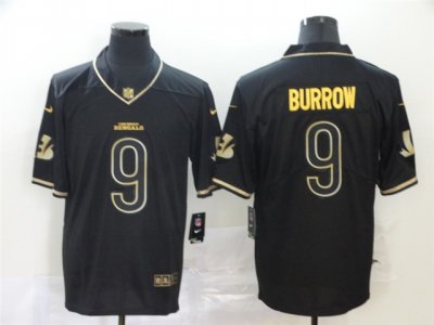 Cincinnati Bengals #9 Joe Burrow Black Gold Vapor Limited Jersey