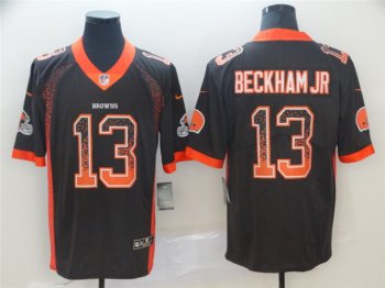 Cleveland Browns #13 Odell Beckham Jr. Brown Drift Fashion Limited Jersey