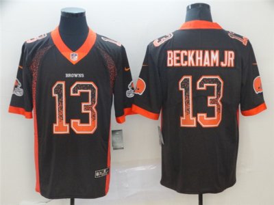 Cleveland Browns #13 Odell Beckham Jr. Brown Drift Fashion Limited Jersey