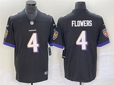 Baltimore Ravens #4 Zay Flowers Black Vapor Limited Jersey