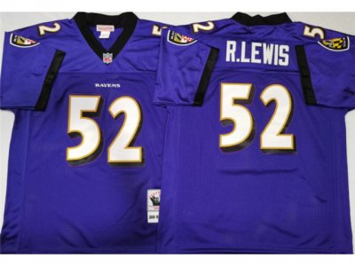 Baltimore Ravens #52 Ray Lewis Purple 2020 Throwback Jersey