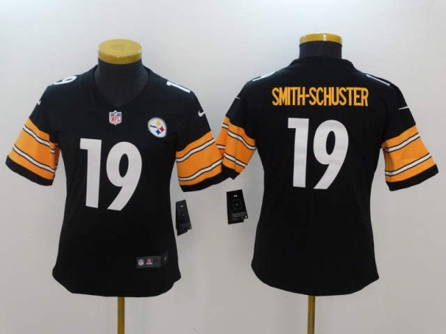 Women's Pittsburgh Steelers #19 JuJu Smith-Schuster Black Vapor Limited Jersey - Click Image to Close