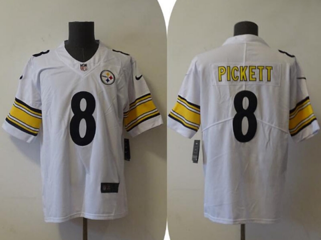Pittsburgh Steelers #8 Kenny Pickett White Vapor Limited Jersey - Click Image to Close