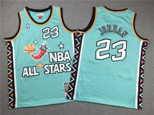 Youth 1996 NBA All-Star Game Eastern Conference #23 Michael Jordan Teal Hardwood Classics Jersey