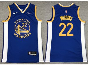 Golden State Warriors #22 Andrew Wiggins Blue Swingman Jersey