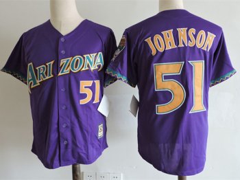 Arizona Diamondbacks #51 Randy Johnson Purple Cooperstown Collection Cool Base Jersey