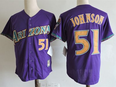Arizona Diamondbacks #51 Randy Johnson Purple Cooperstown Collection Cool Base Jersey