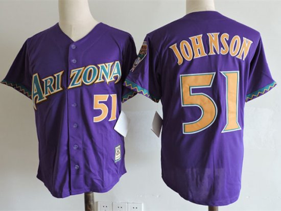 Arizona Diamondbacks #51 Randy Johnson Purple Cooperstown Collection Cool Base Jersey