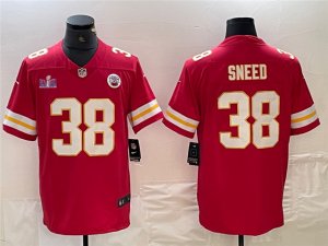 Kansas City Chiefs #38 L'Jarius Sneed Red Super Bowl LVIII Limited Jersey