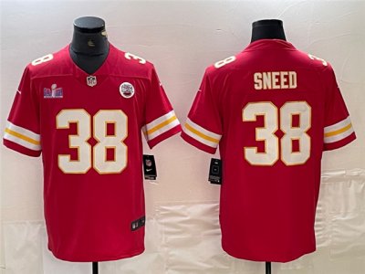 Kansas City Chiefs #38 L'Jarius Sneed Red Super Bowl LVIII Limited Jersey