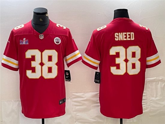Kansas City Chiefs #38 L'Jarius Sneed Red Super Bowl LVIII Limited Jersey