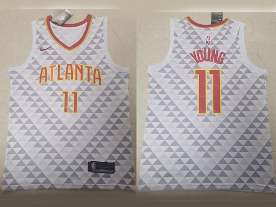Atlanta Hawks #11 Trae Young White Swingman Jersey
