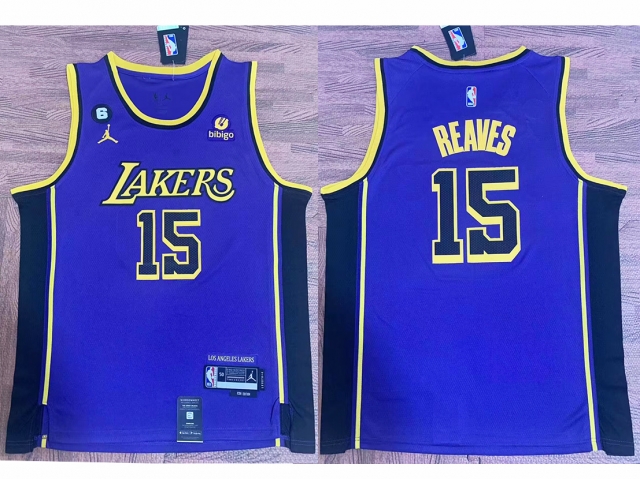 Los Angeles Lakers #15 Austin Reaves 2022-23 Purple Statement Swingman Jersey - Click Image to Close