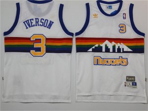 Denver Nuggets #3 Allen Iverson White Hardwood Classic Jersey