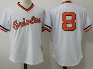Baltimore Orioles #8 Cal Ripken Jr Mesh Throwback White Jersey