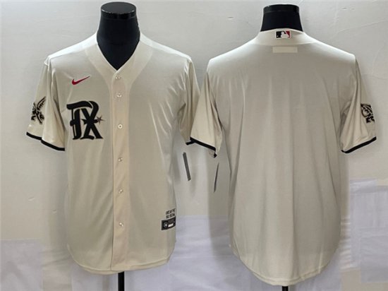Texas Rangers Blank Cream 2023 City Connect Jersey
