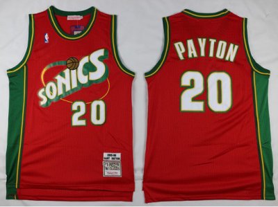 Seattle SuperSonics #20 Gary Payton 1997-98 Red Hardwood Classics Jersey