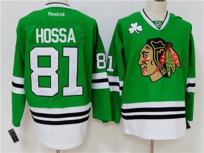 Chicago Blackhawks #81 Marian Hossa 2010 St.Patrick's Day Green Jersey