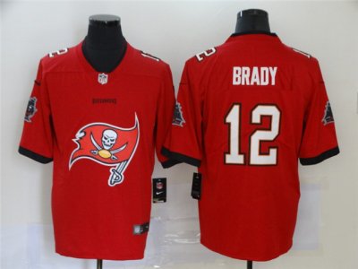 Tampa Bay Buccaneers #12 Tom Brady Red Team Big Logo Vapor Limited Jersey