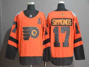 Philadelphia Flyers #17 Wayne Simmonds Orange 2019 Stadium Series Jersey