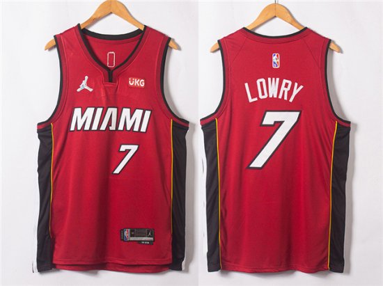 Miami Heat #7 Kyle Lowry 2020-21 Red Statement Swingman Jersey