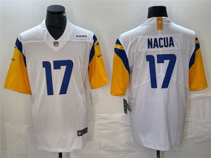 Los Angeles Rams #17 Puka Nacua White Limited Jersey