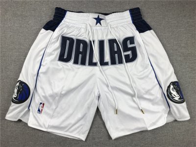 Dallas Mavericks Dallas White Basketball Shorts