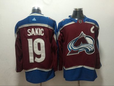 Colorado Avalanche #19 Joe Sakic Home Burgundy Jersey