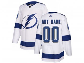 Tampa Bay Lightning Custom #00 Away White Jersey