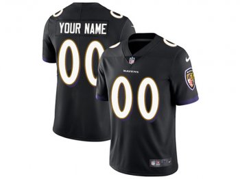 Baltimore Ravens Custom #00 Black Vapor Limited Jersey
