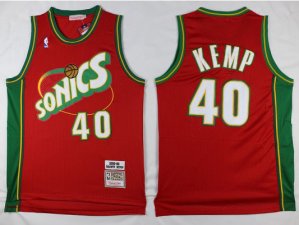 Seattle SuperSonics #40 Shawn Kemp 1997-98 Red Hardwood Classics Jersey