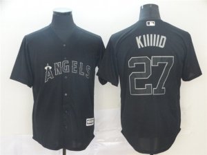 Los Angeles Angels #27 Mike Trout "Kiiiid" Black 2019 Players' Weekend Jersey