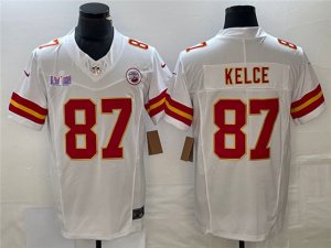 Kansas City Chiefs #87 Travis Kelce White Super Bowl LVIII F.U.S.E. Limited Jersey